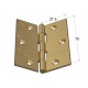 BRASS FLAT HINGE 70x55 ITALY BRASS FLAT HINGES SATIN GOLD